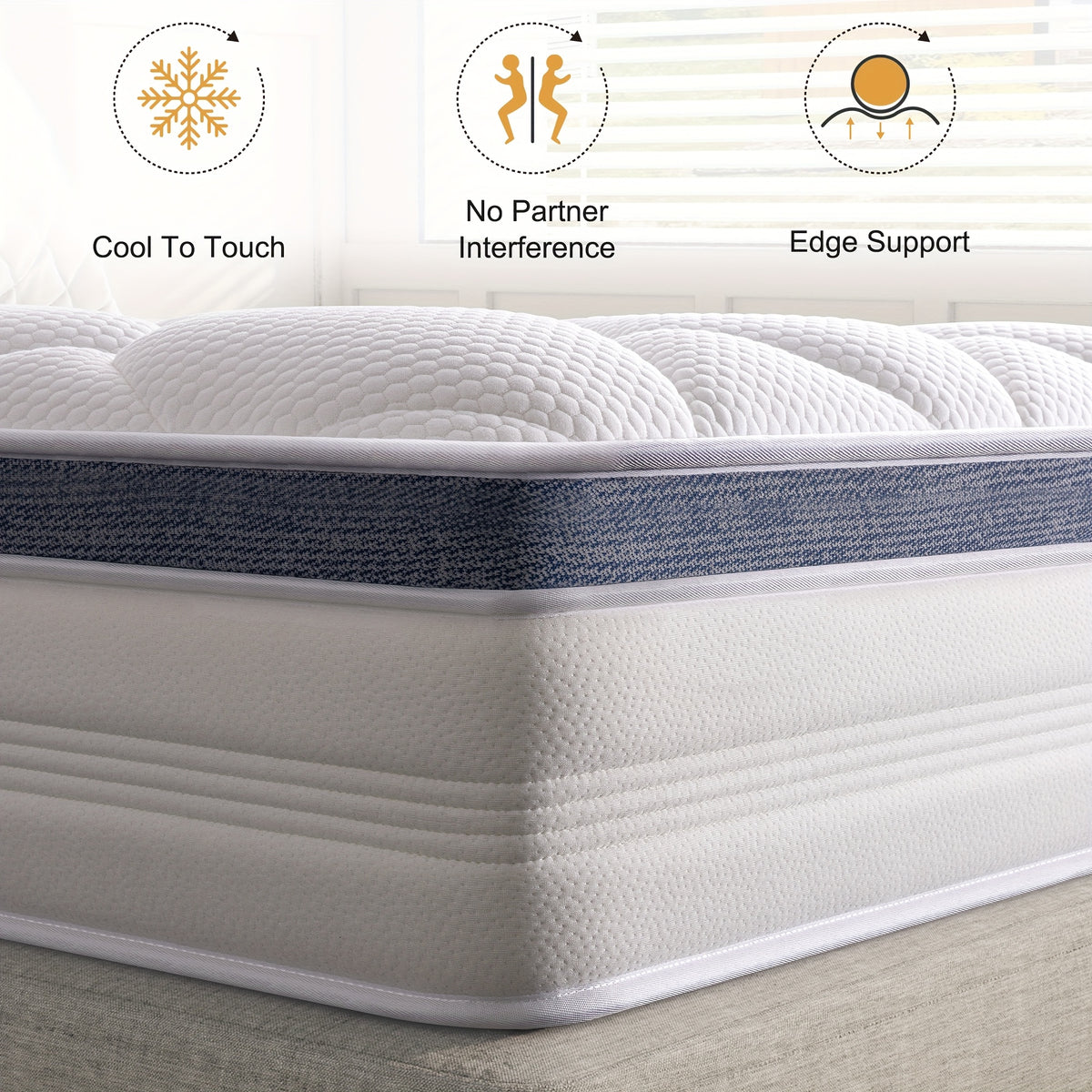 Mattress with 22cm, 25cm, Memory Foam, Memory Foam Hybrid 22cm/25cm Pocket Springs - product gallery image 6