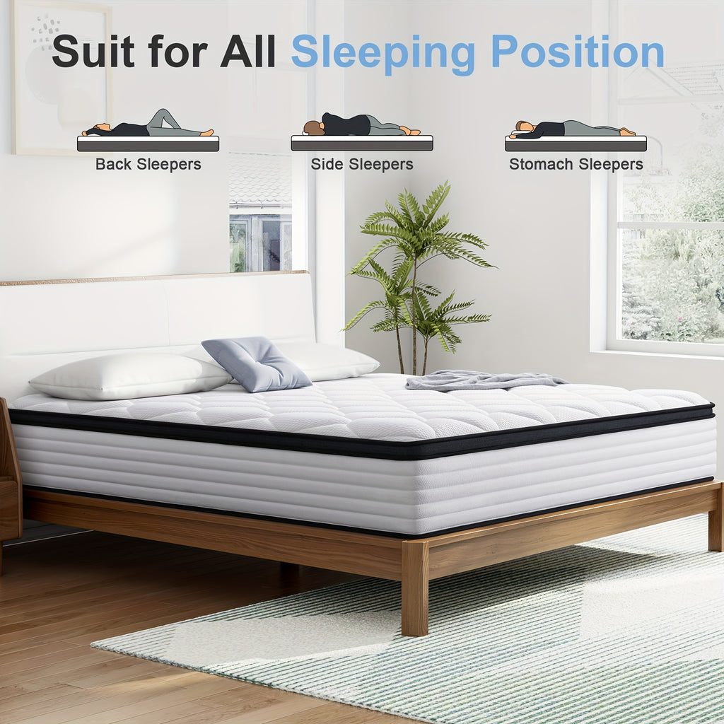Mattress with 22cm, 25cm, Memory Foam, Memory Foam Hybrid Pocket Springs No-Noise - product gallery image 2