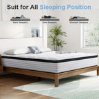 Mattress with 22cm, 25cm, Memory Foam, Memory Foam Hybrid Pocket Springs No-Noise - product gallery image 2