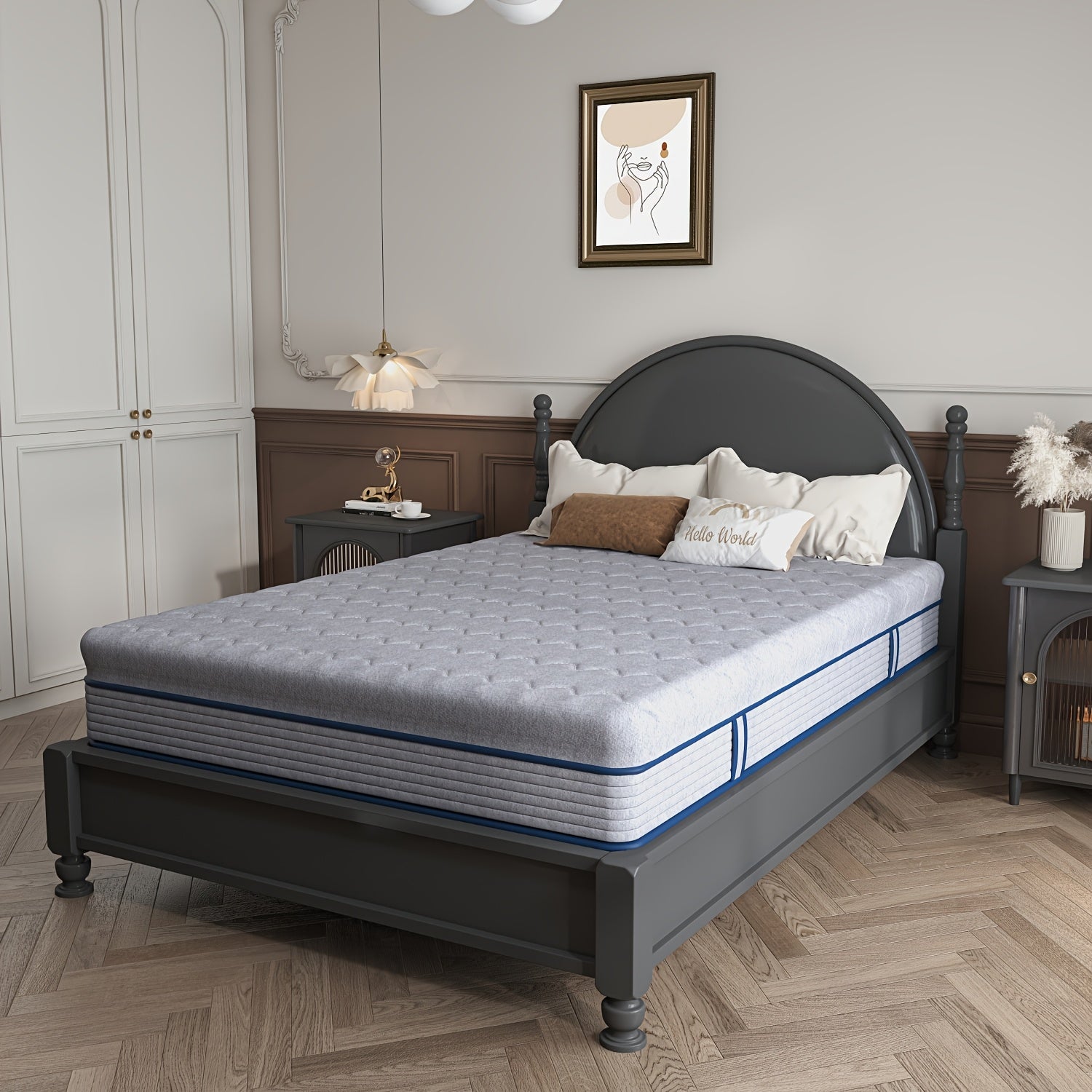 Mattress with 23cm, Memory Foam, Pocket Spring 7-Layer Medium Firm Memory - product gallery image 6