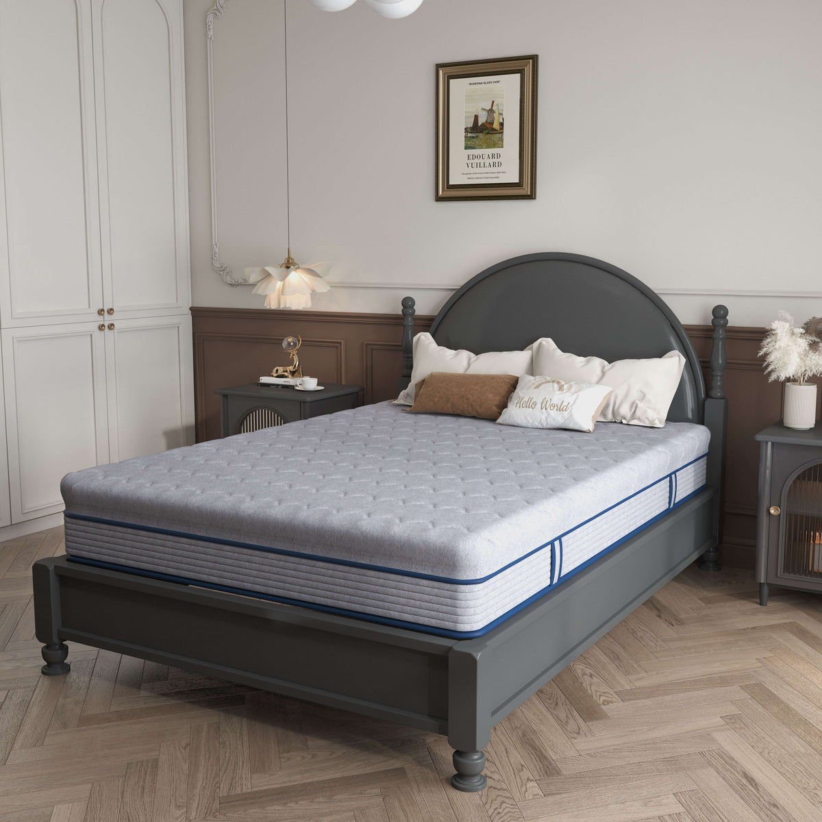 Mattress with 23cm, Memory Foam, Pocket Spring 7-Layer Medium Firm Memory - Single(23*90*190cm） option