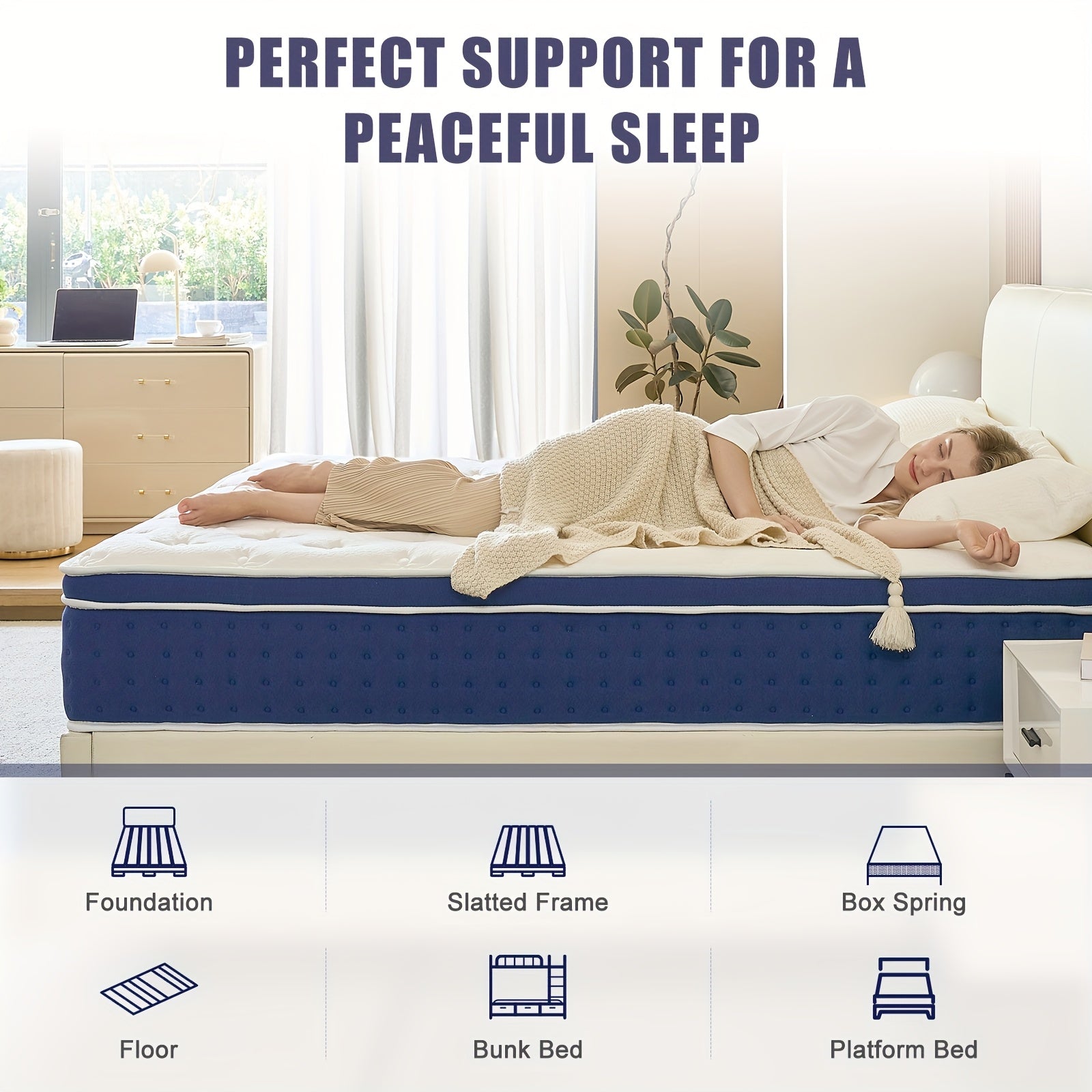 Mattress with 30cm, 3ft, Memory Foam, Hybrid Pocket Sprung Memory Foam - product gallery image 3