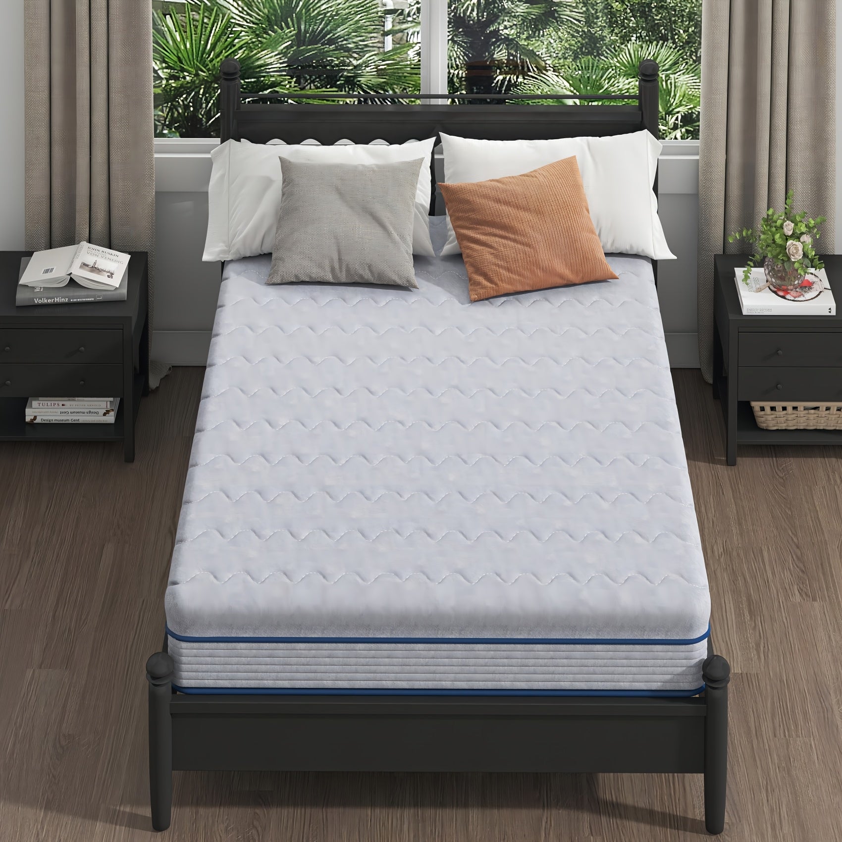 Mattress with Lumbar Support, 23cm, Memory Foam, Hybrid Inch Pocket Spring Memory Foam - Double(135x190cm) option
