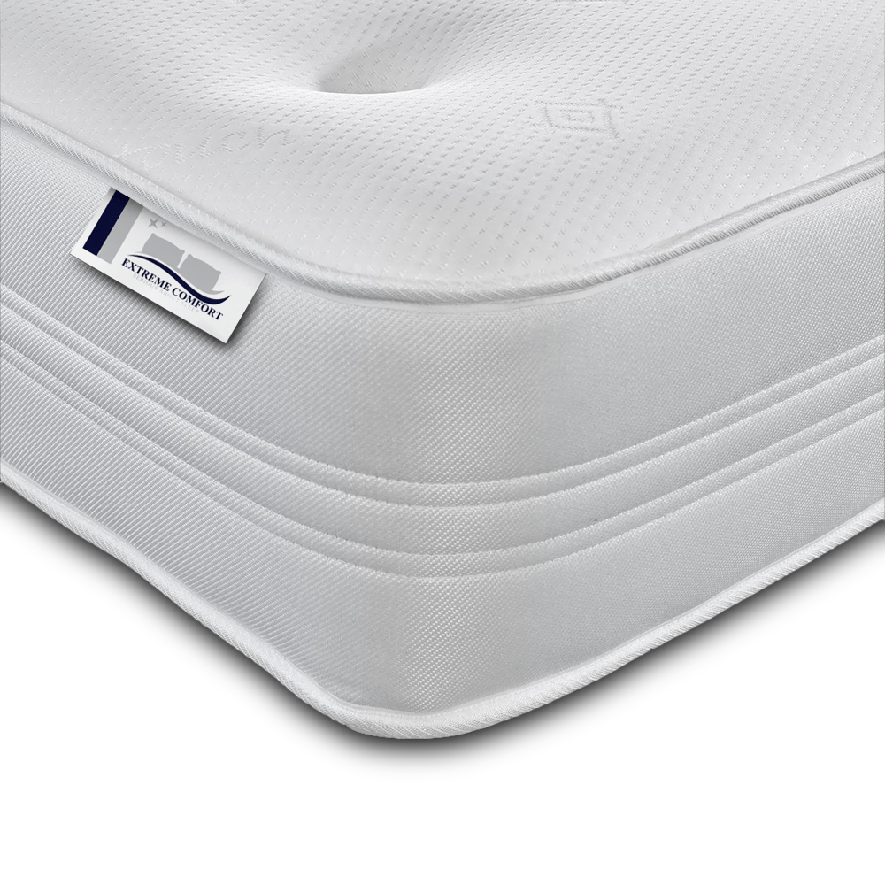 Mattress with Memory Foam, Memory Foam Open Coil Spring Hybrid - White, Double (135CM x 190CM) option