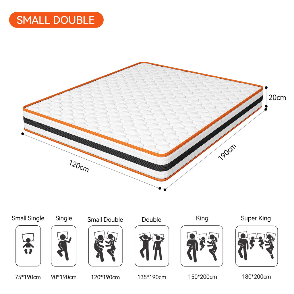 Mattress with Memory Foam, Memory Foam Pocket Spring Hybrid OEKO-TEX - product gallery image 7