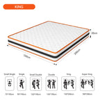 Mattress with Memory Foam, Memory Foam Pocket Spring Hybrid OEKO-TEX - product gallery image 9