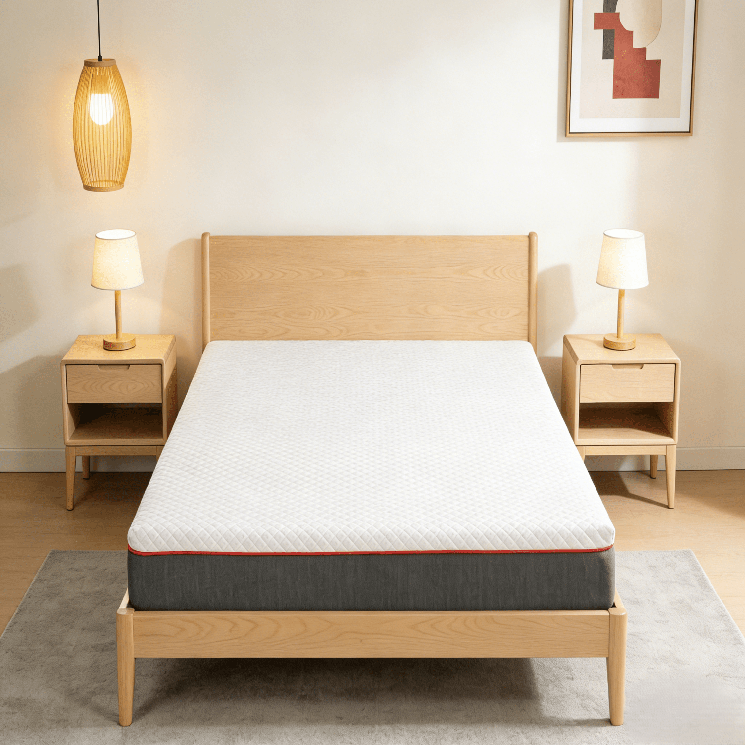 Mattresse with Machine-Washable, Memory Foam, 120x190x16.5cm - White, 120x190x16.5cm option