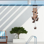 Memorial Wind Chime with Wood, Cat Dog Tubes Commemorative Pet Loss - product gallery image 14