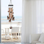 Memorial Wind Chime with Wood, Cat Dog Tubes Commemorative Pet Loss - product gallery image 2