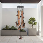 Memorial Wind Chime with Wood, Cat Dog Tubes Commemorative Pet Loss - product gallery image 26