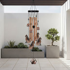 Memorial Wind Chime with Wood, Cat Dog Tubes Commemorative Pet Loss - product gallery image 6