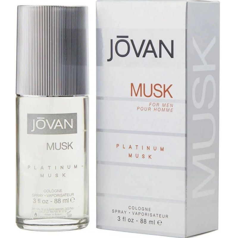 Men's Fragrance Jovan Platinum Musk EDC Spray Fresh with 88ml, Leather