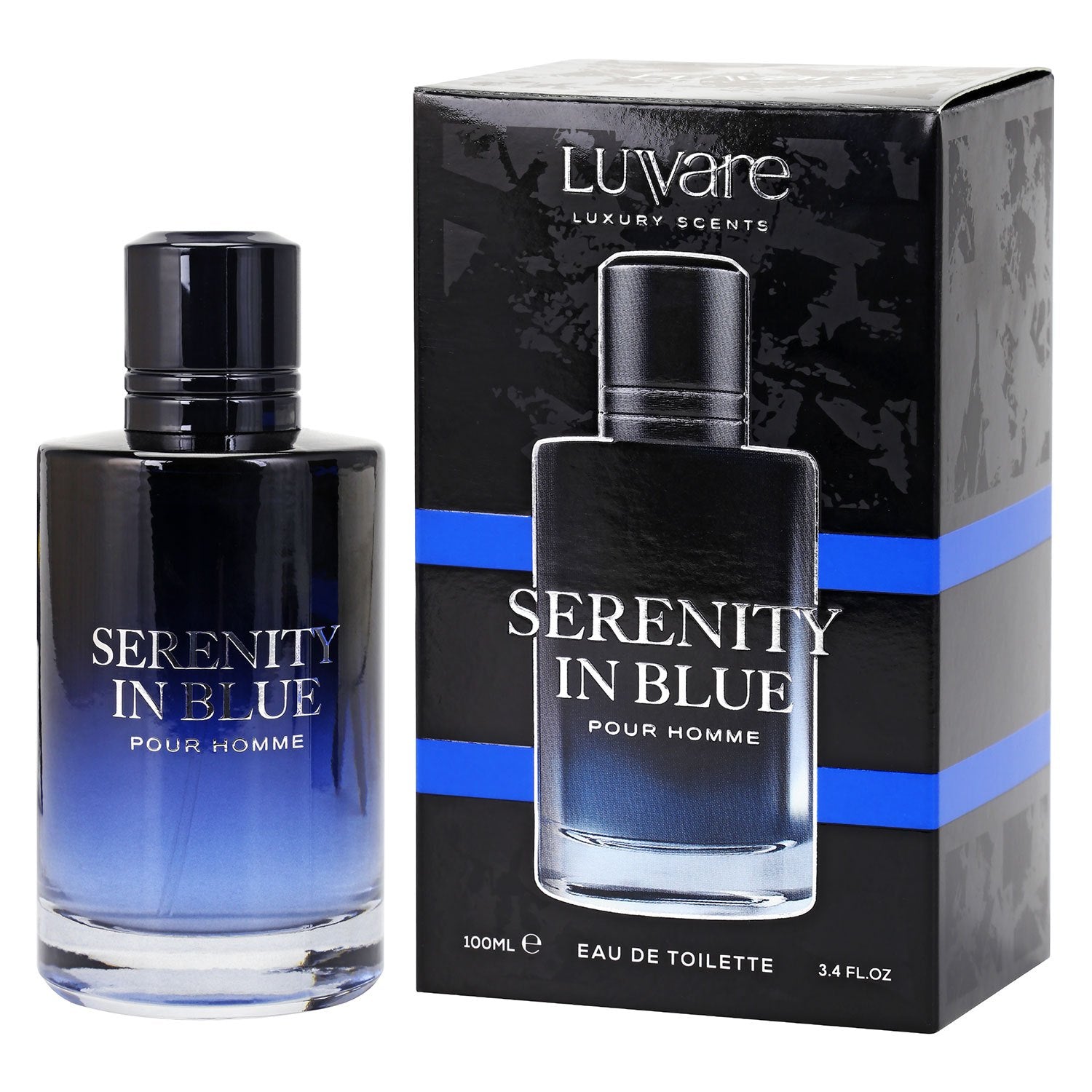 Men's Fragrance Serenity in Blue Men's Eau de with 100ml, Men's Senior
