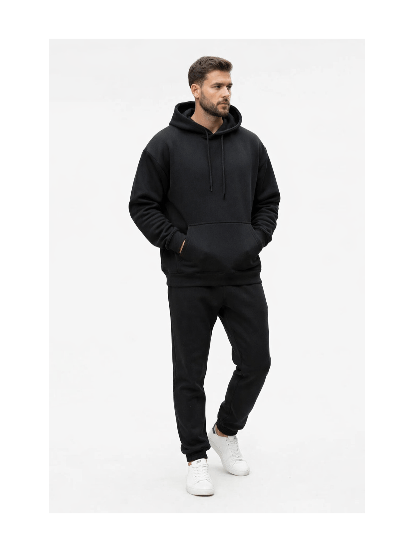 Men's Tracksuit with 2 Piece, Men's Piece Fleece Hoodie Joggers Co-ord