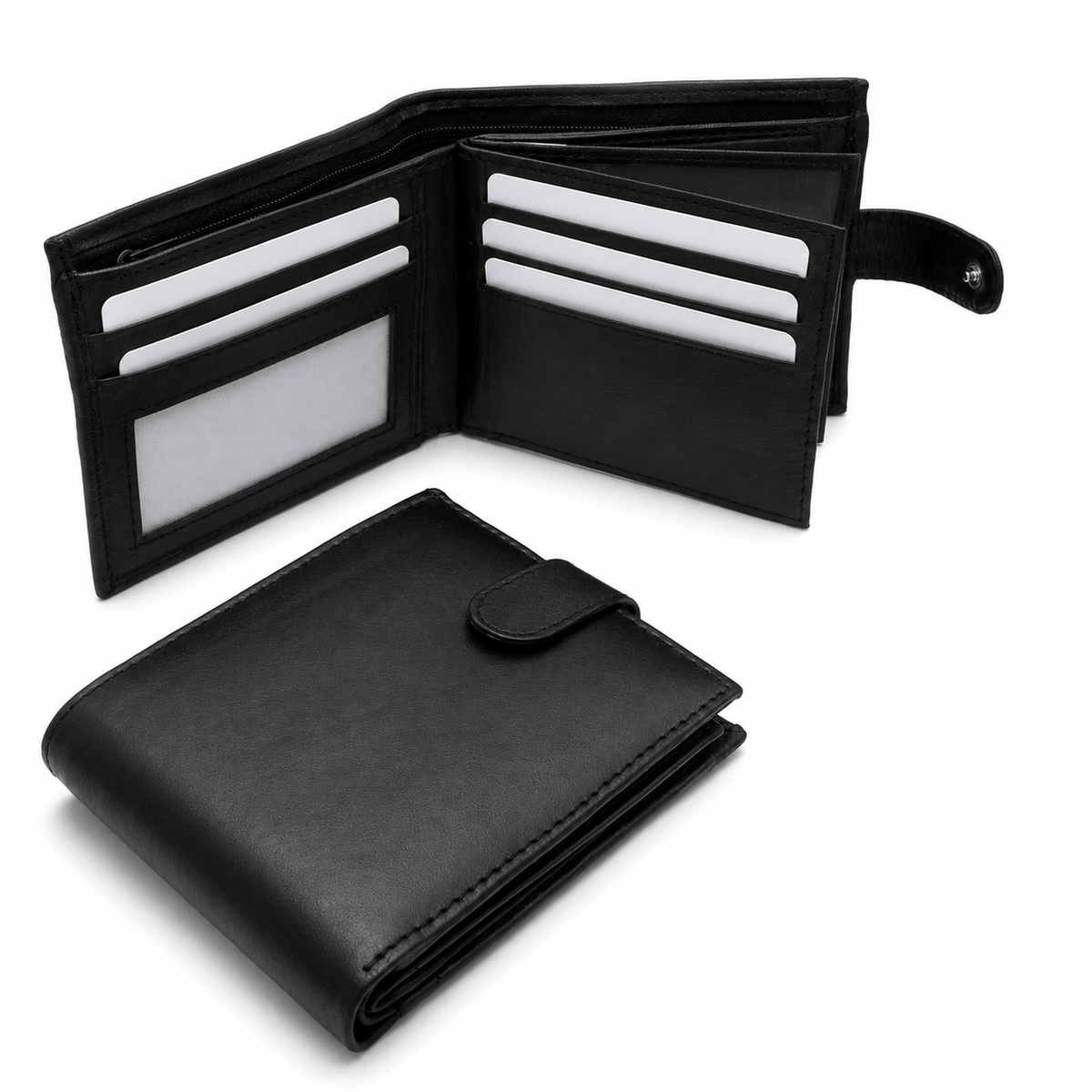 Men's Wallet with Lockable, Metal, 8 Card, RFID Blocking Mens Leather Bifold Card - product gallery image 12
