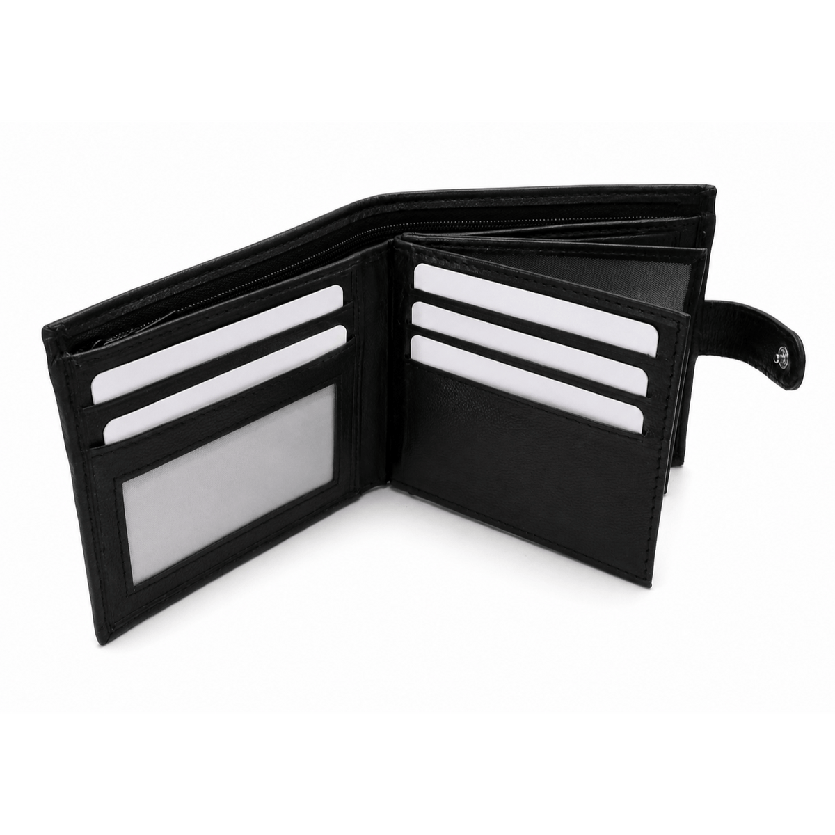 Men's Wallet with Lockable, Metal, 8 Card, RFID Blocking Mens Leather Bifold Card - product gallery image 5