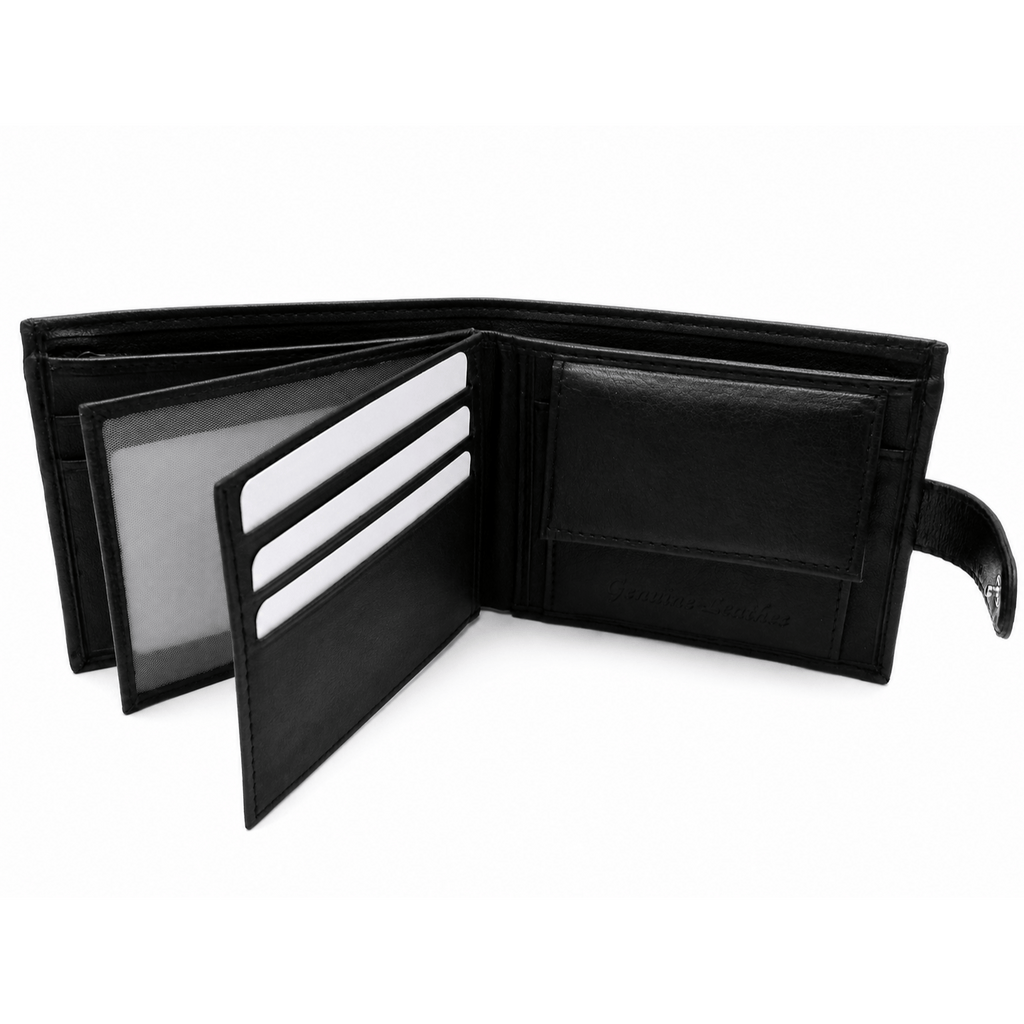 Men's Wallet with Lockable, Metal, 8 Card, RFID Blocking Mens Leather Bifold Card - product gallery image 7