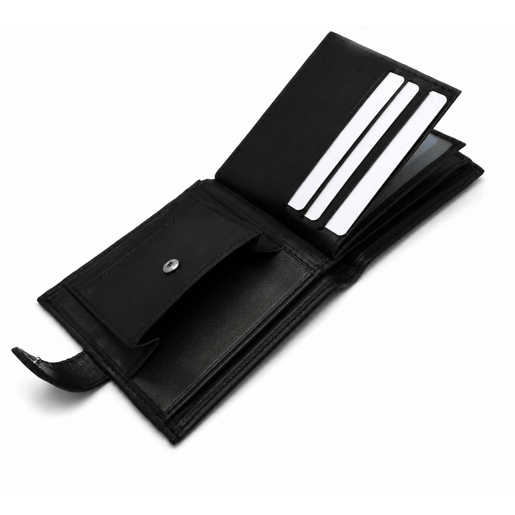 Men's Wallet with Lockable, Metal, 8 Card, RFID Blocking Mens Leather Bifold Card - product gallery image 8