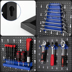 Metal Tool Rack with 2cm, Three-piece Hole Expandable Workshop Hooks - product gallery image 3