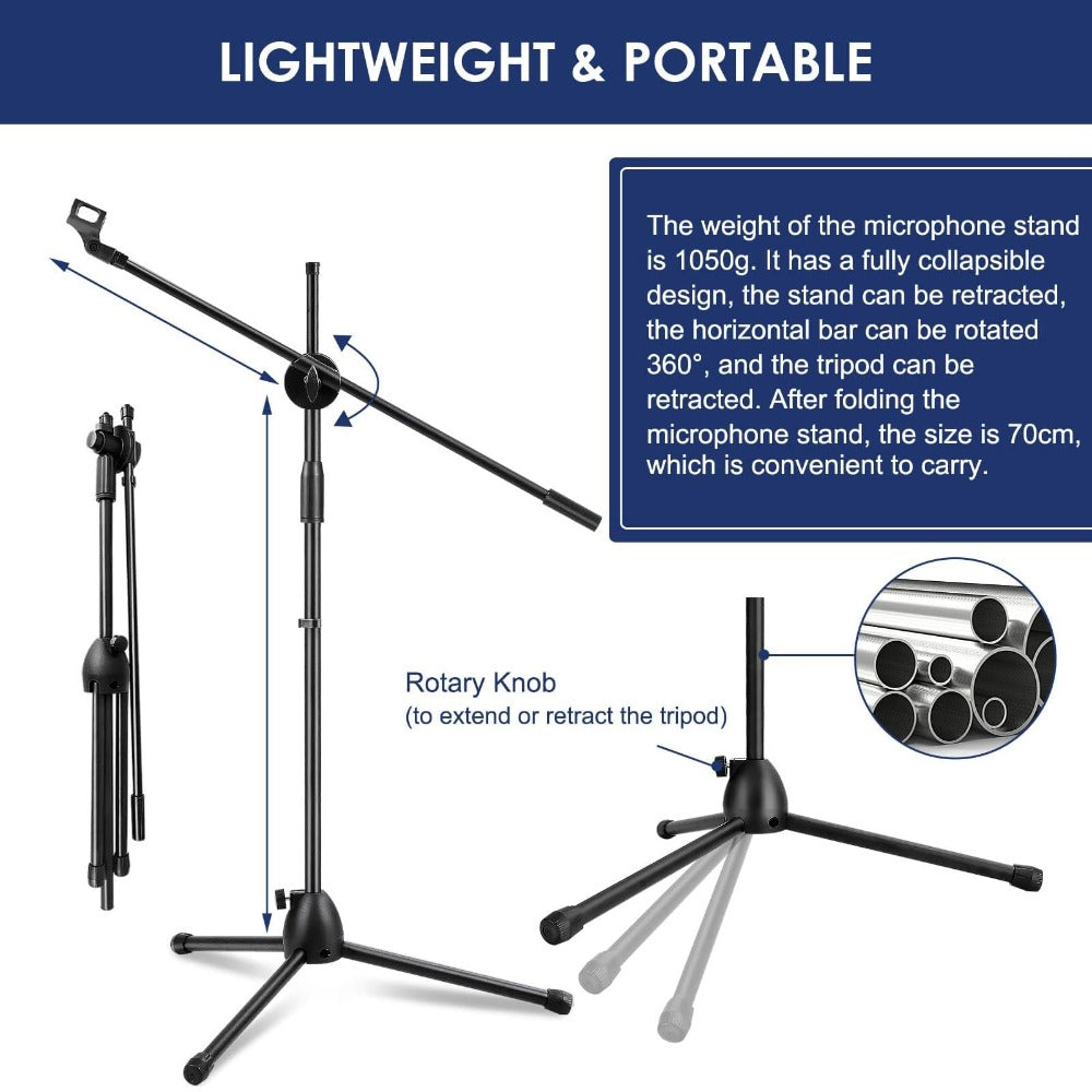 Microphone Stand Boom Adjustable Straight with Adjustable Height - product gallery image 5