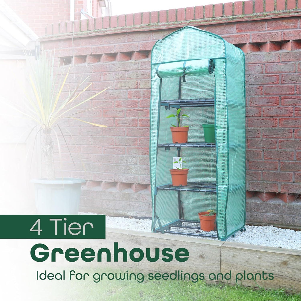 Mini Greenhouse with Space-Saving, 4Tier PE greenhouse - product gallery image 12