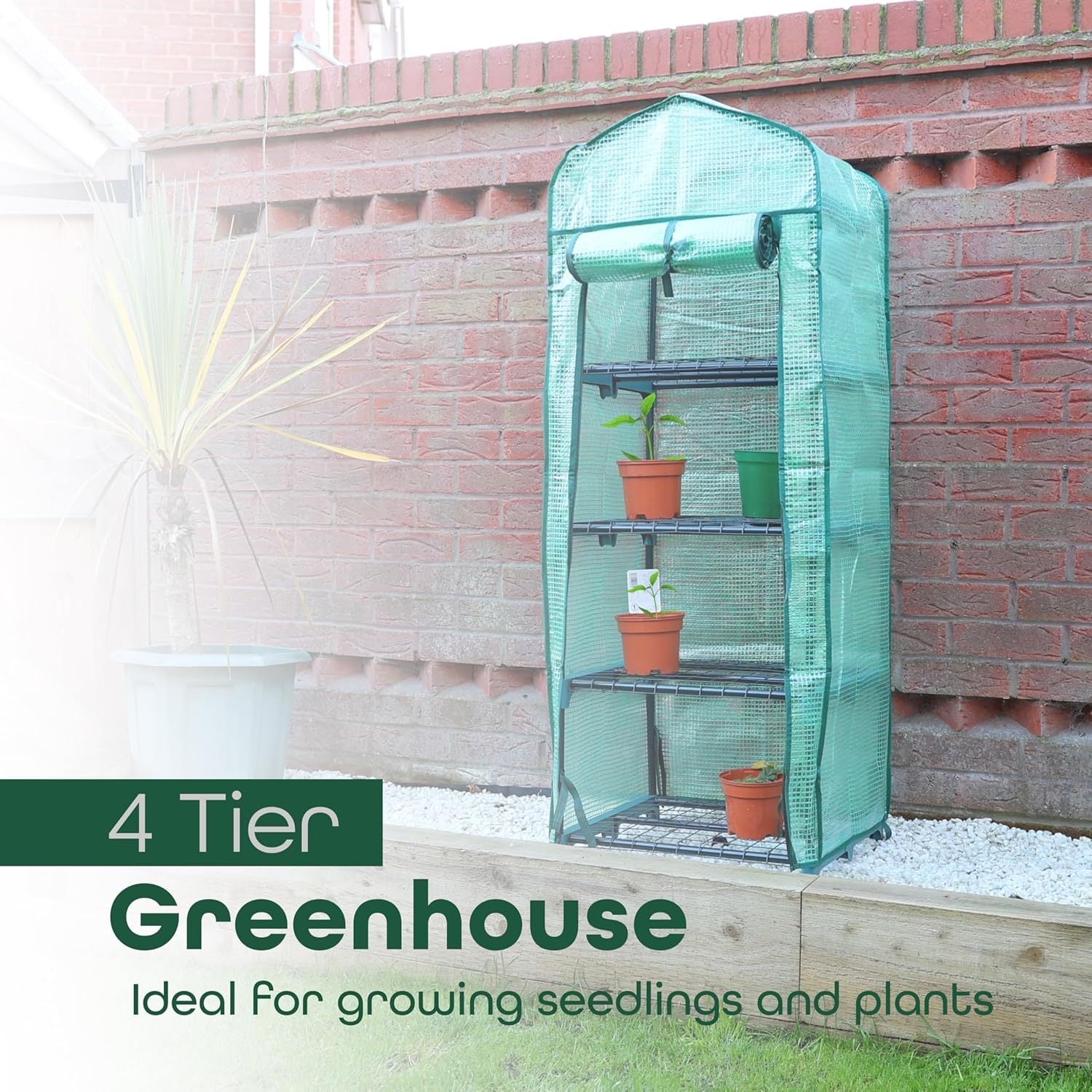 Mini Greenhouse with Space-Saving, 4Tier PE greenhouse - product gallery image 4