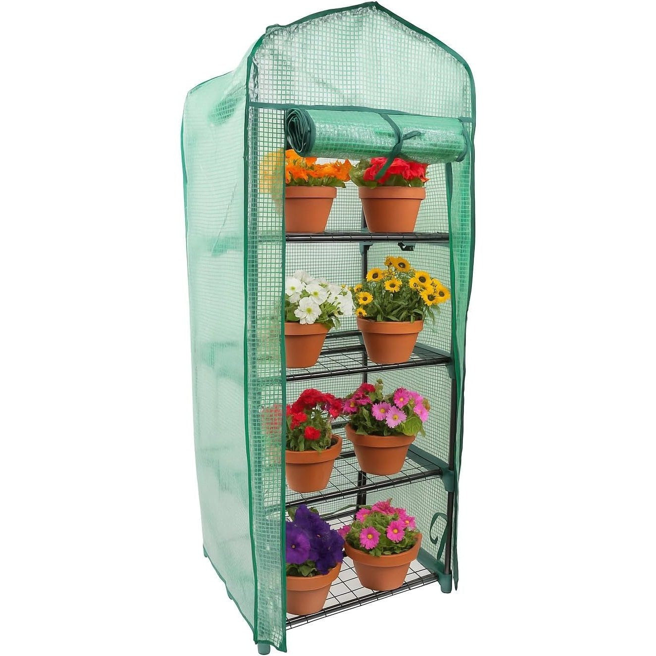 Mini Greenhouse with Space-Saving, 4Tier PE greenhouse