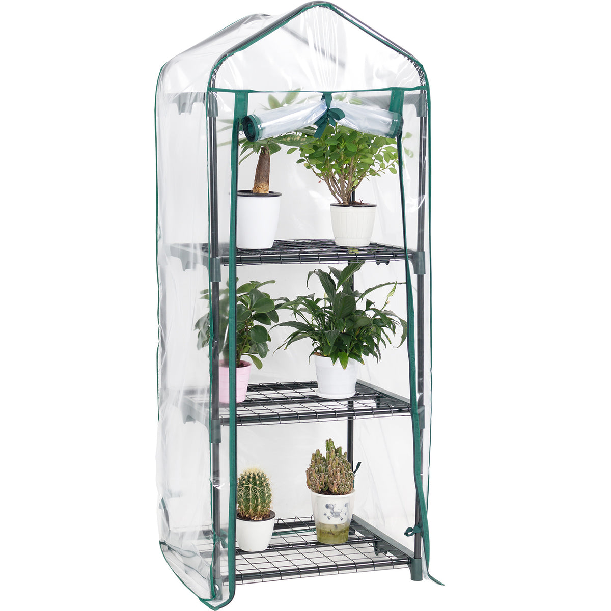 Mini Greenhouse with Space-Saving, 51 cm W x 45 cm D x 130 cm - product gallery image 10