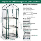 Mini Greenhouse with Space-Saving, 51 cm W x 45 cm D x 130 cm - product gallery image 3