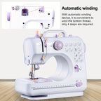Mini Sewing Machine with Portable Double Thread Two Speed Battery - product gallery image 2