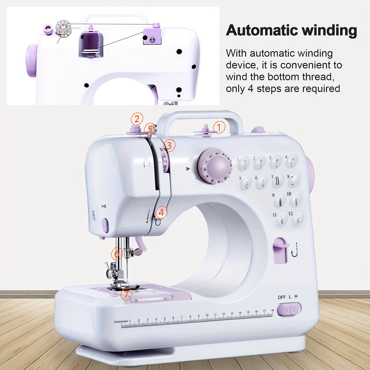 Mini Sewing Machine with Portable Double Thread Two Speed Battery - product gallery image 2