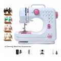 Mini Sewing Machine with Portable Double Thread Two Speed Battery - pink color option