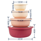 Mixing Bowl Set with Airtight, Plastic, 4-Piece Lids Food-Grade Fridge Storage - product gallery image 5