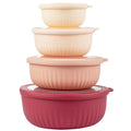 Mixing Bowl Set with Airtight, Plastic, 4-Piece Lids Food-Grade Fridge Storage
