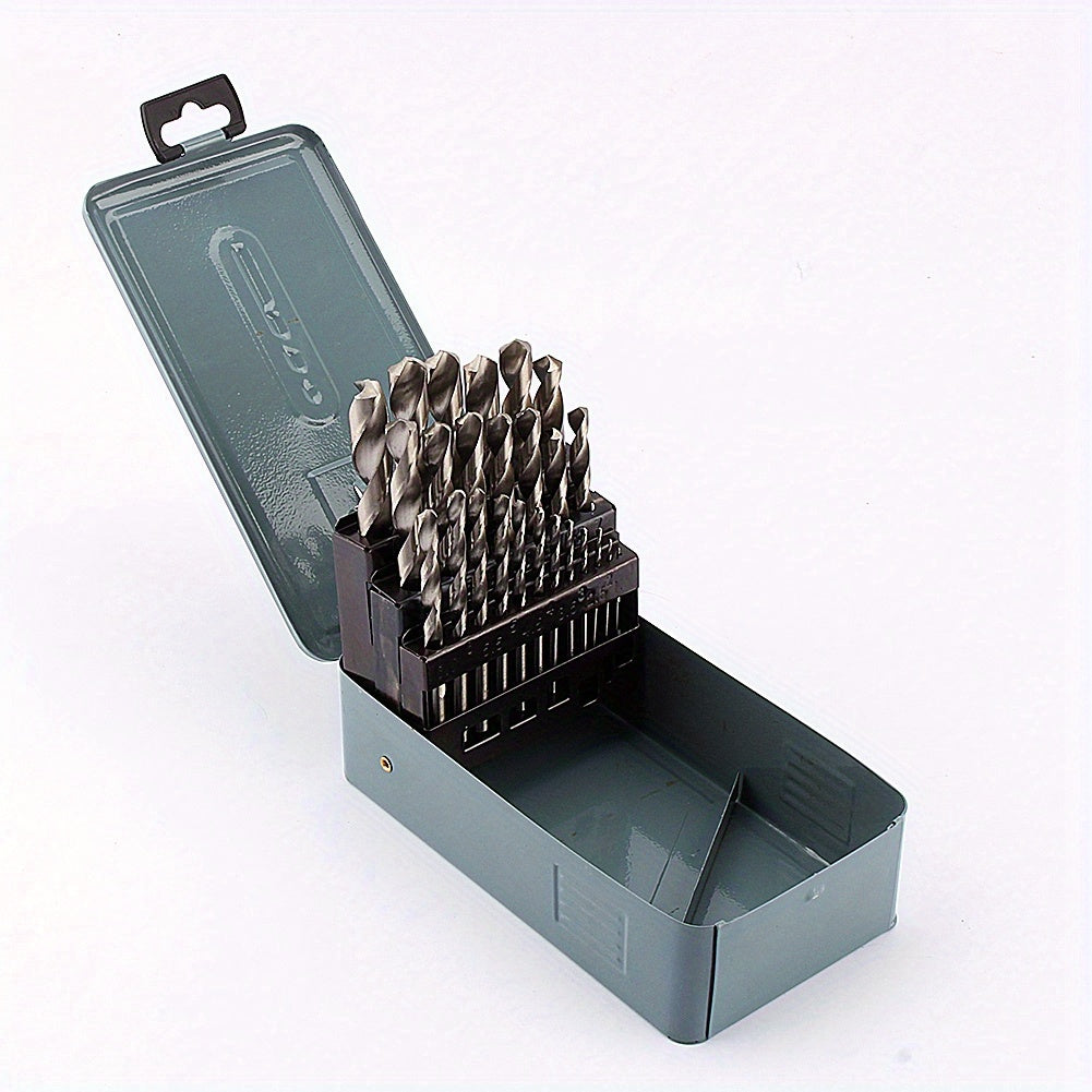 Mm M35 Cobalt Drill Bit Set with 13Mm, Stainless Steel, 25pcs