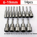 mm to 19mm impact socket magnetic nut with 6mm, 14 pieces 6-19 mm - 14 pieces 6-19 mm option