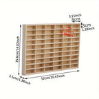 Model Car Storage with Wheels, Wood, 1:64 Wooden Garage Display Shelf Solid - 52*35.6*3.5cm option