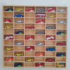Model Car Storage with Wheels, Wood, 1:64 Wooden Garage Display Shelf Solid - product gallery image 4