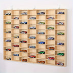 Model Car Storage with Wheels, Wood, 1:64 Wooden Garage Display Shelf Solid - product gallery image 6