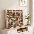 Model Car Storage with Wheels, Wood, 1:64 Wooden Garage Display Shelf Solid - product gallery image 8