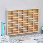 Model Car Storage with Wheels, Wood, 1:64 Wooden Garage Display Shelf Solid