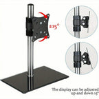 Monitor Stand 13, 27 Inch Monitor Arm with Freestanding, Stainless Steel - product gallery image 10