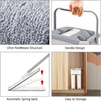 Mop and Floor Cleaner with Machine-Washable, Stainless Steel, 7-piece flat mop set, gray - product gallery image 15