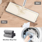 Mop and Floor Cleaner with Machine-Washable, Stainless Steel, 7-piece flat mop set, gray - product gallery image 6