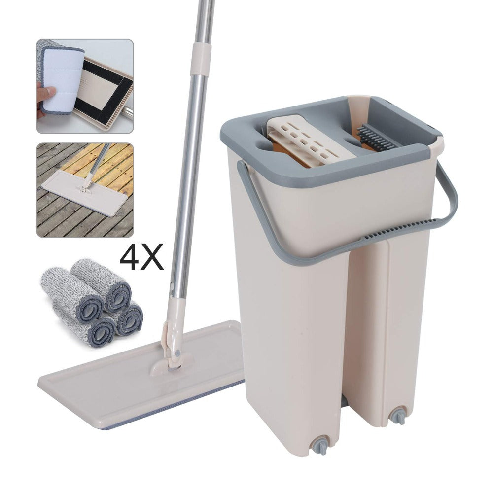 Mop and Floor Cleaner with Space-Saving, Machine-Washable, Telescopic Handle - product gallery image 2