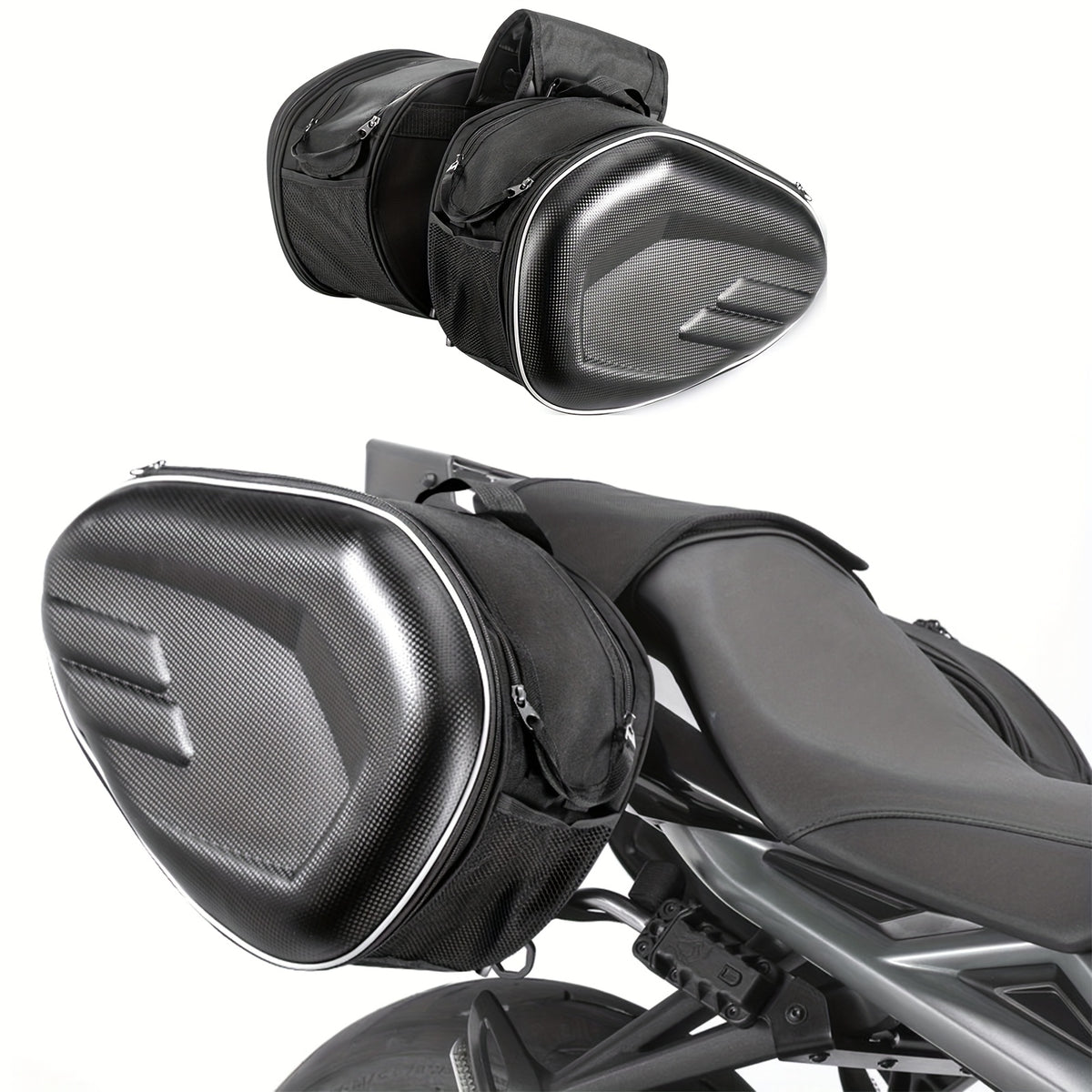 Motorcycle Saddle Bag 36-58L Universal with 36-58L Panniers Side Bags Luggage Cover - product gallery image 4
