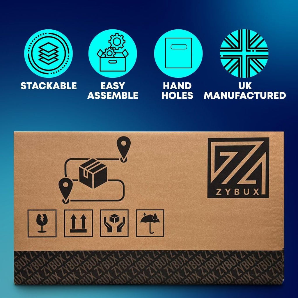 Moving & Removal Boxe with Large Strong Cardboard Boxes 52x30x30cm Double - product gallery image 5
