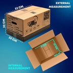 Moving & Removal Boxe with Large Strong Cardboard Boxes 52x30x30cm Double - product gallery image 9