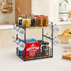 Mug Holder with Space-Saving, Hooks Tier Coffee Bar Organiser Countertop - product gallery image 2