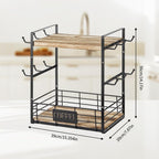 Mug Holder with Space-Saving, Hooks Tier Coffee Bar Organiser Countertop - product gallery image 5